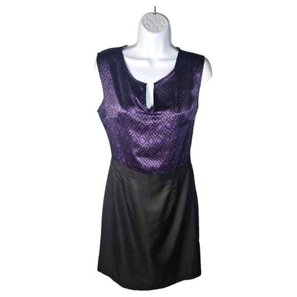 Banana Republic Dresses & Skirts - 0005 Banana Republic Sleeveless Dress  Purple Black Party Office Workwear Size 4